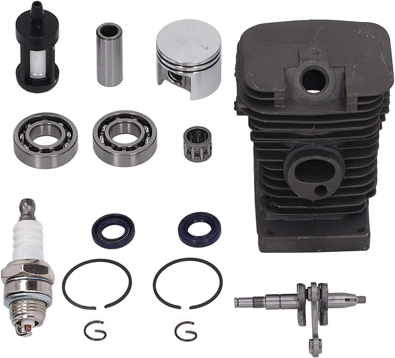 Sparking Plug Kit for MS180 MS170 017 018 Crankcase Replacement with Iron ABS Carburetor Kit for Forestry Livestock