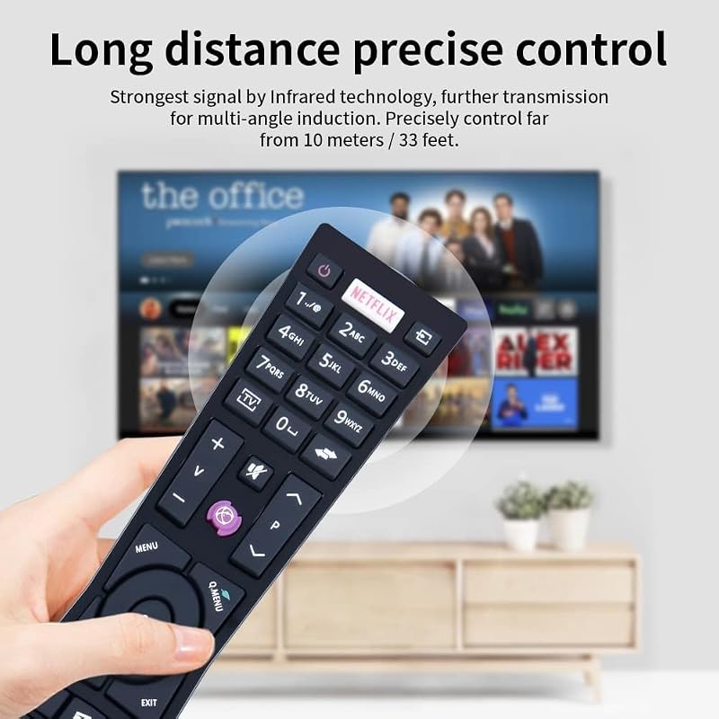 TCNOUMT RM-C3184 Távirányító JVC TV-hez - Helyettesítő Remote Control LT-24VH52J LT-32VH52K LT-32VF52J LT-39VF52J LT-43VF53A Modellekhez