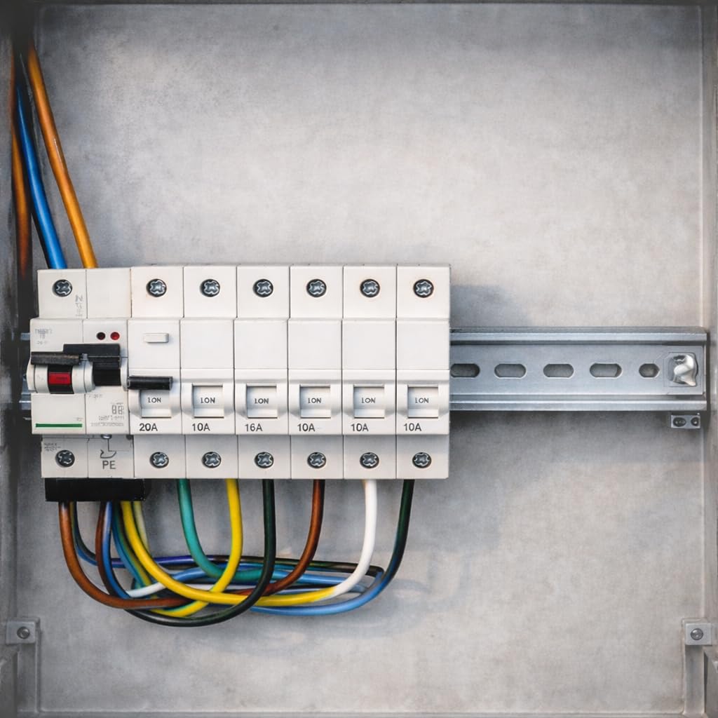 5 Piezas de Carril DIN Ranurado de Acero | Montaje Guía 35mm De Ancho, 7.5mm de Alto, Largo 300mm | Para La Instalación En Armarios Eléctricos de Distribución | Aparamenta Modular |