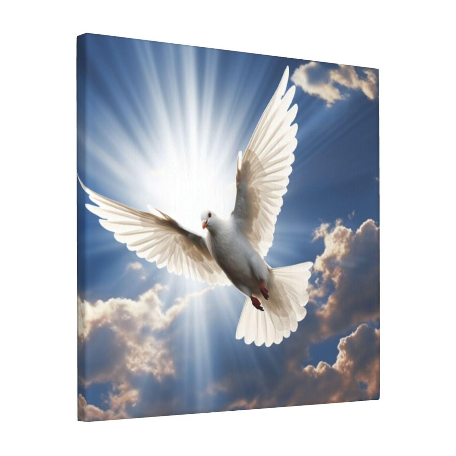 FodPand dove sky Canvas Wall Art for Living Room Wall Decor 12"x12" Modern Artwork Painting Pictures Hanging Canvas Prints Aesthetic Wall Art for Bedroom Bathroom Office Wallart Decor