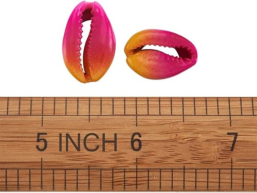 Vista 23 de Cheriswelry 10 cuentas de concha de cauri impresas con estrellas de mar sin perforar, dijes de conchas de océano, verano, playa, cuentas Estrella