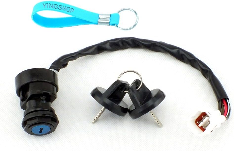 Ignition Key Switch for Yamaha Warrior 350 YFM350 YFM50 YFM80 YFA125 YFM250 YFM400 YFM600 YFZ350 Raptor Big Bear Tracker Wolverine Moto 4 Banshee Breeze Kodiak Grizzly Timberwolf Badger