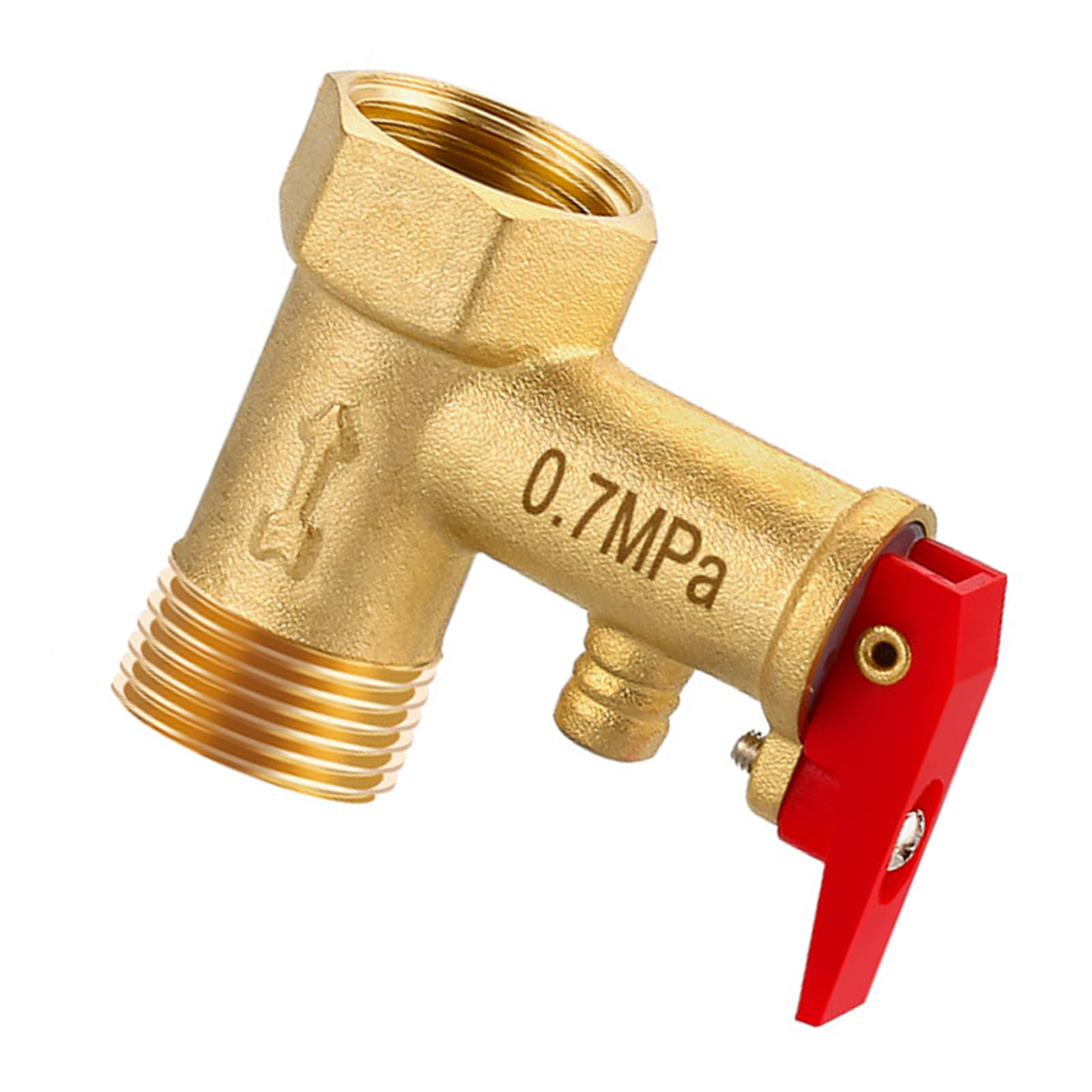 Hdoytxxm Men's 0.7Mpa Brass Pressure Release Valves Adjustable Pressure Relief With Check Function For Electric Water Heaters Electric Water Boiler