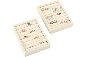Velvety Haven for Jewelry: Premium Velvet Earring Holder with 8 Coveted Slots