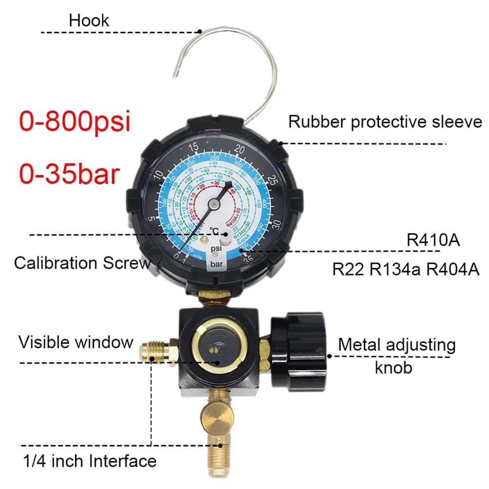Manomètre à basse pression R134A R410A R22 R404A - Manomètre de distribution pour réfrigérant de climatisation - Niveau bas