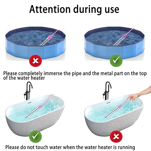 Miniatura 7 de Calentador de agua de inmersión, calentador de cubo eléctrico con termostato ajustable integrado, evita el funcionamiento en seco, calentador de
