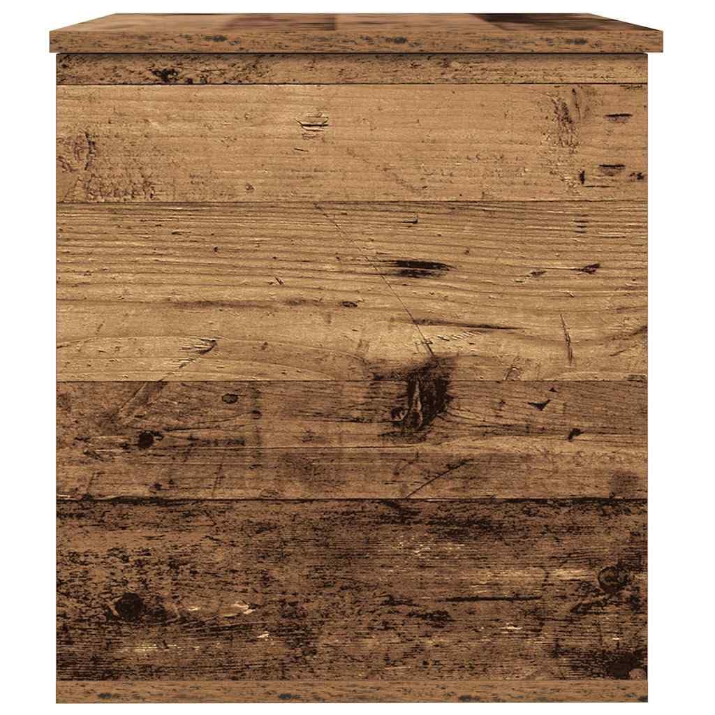 vidaXL Caja de Almacenamiento con Tapa de Madera Vieja 60 x 42 x 46 cm - Cofre Rústico para Organizar Muebles en casa, Ideal para el Dormitorio y la Sala de Estar. Solución Decorativa y Moderna.