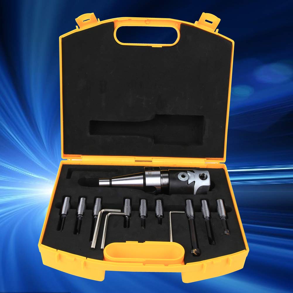 Bohrkopfsatz, Bohrschneidersatz 9 Stück Hartmetallbohrstangen NT30-F1-12-9PCS 12,5 mm Bohrschneider 40 CNC-Fräswerkzeugsätze aus Kohlenstoffstahl mit Aufbewahrungsbox