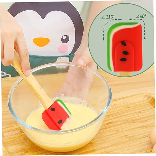 Miniatura 3 de Espátula de silicona con diseño de sandía, mango ergonómico para remover tartas, para un uso seguro y cómodo para hacer postres y más