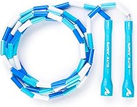 Vista 10 de Cuerda de saltar de ejercicio con cuentas para niños, cuerda de saltar segmentada para niños, cuentas duraderas e inastillables para exteriores