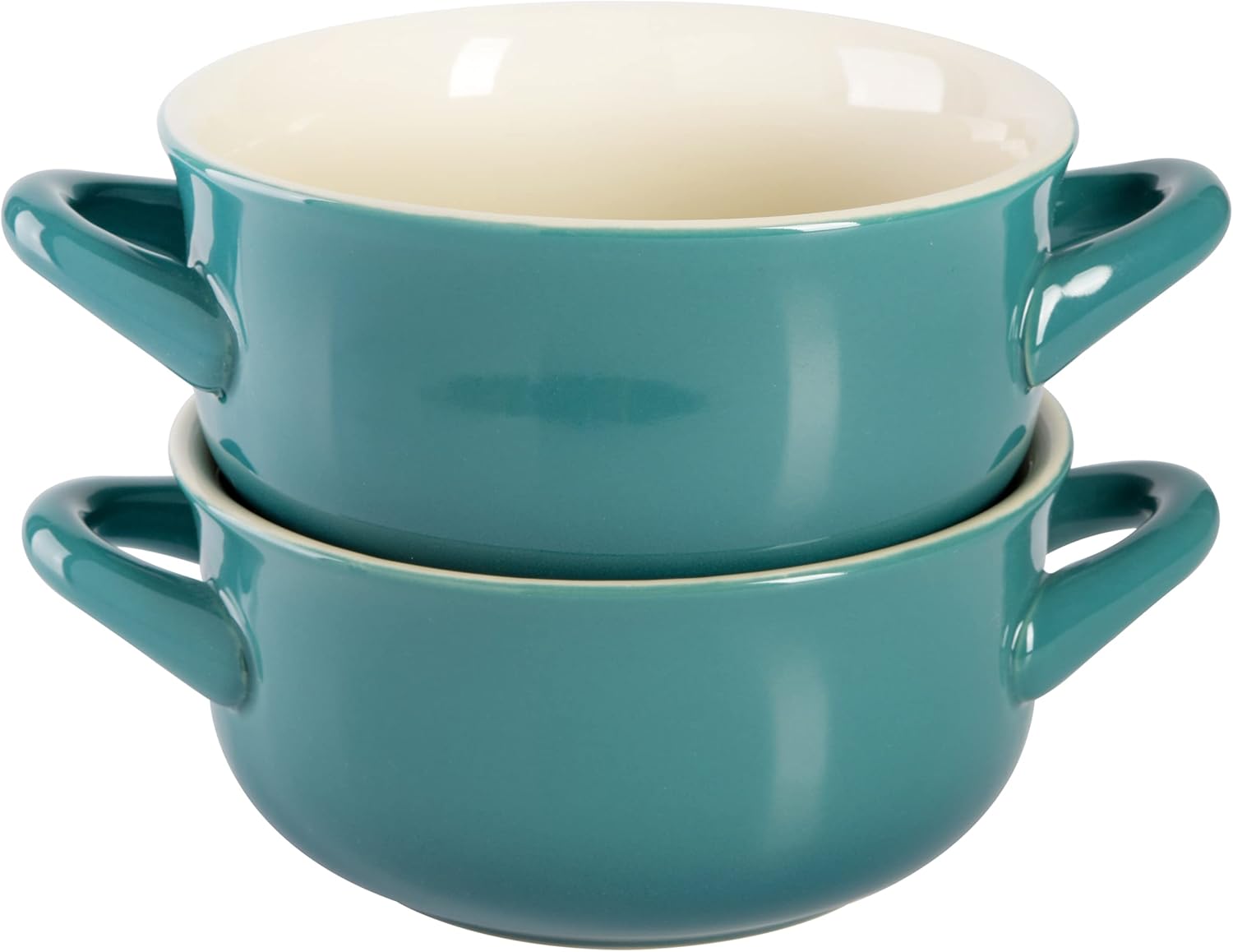 Crock Pot 30oz Artisan Stoneware Soup Bowl w/Handle, 2-Pack, Teal Gradient : Everything Else