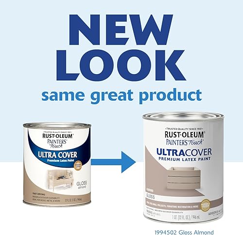 Miniatura 2 de Rust-Oleum Painters Touch, Ultra Cover 2X, 1994502 - Pintura de látex, color almendra, 1 cuarto de galón