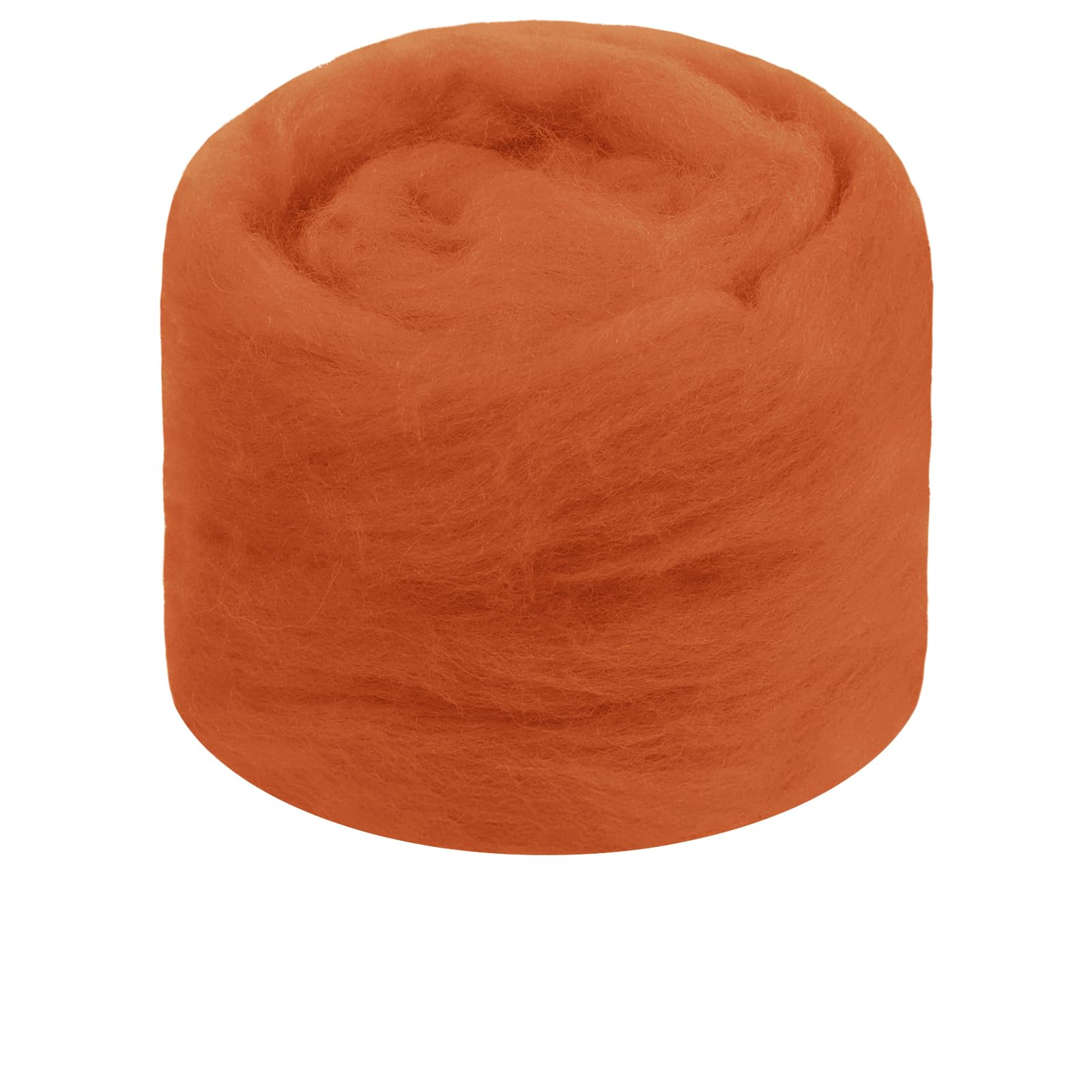 Uiopa Needle Felting Wool, 50g Felting Wool Soft Wool Roving Yarn, Orange Wool Roving for Needle Felting, Wet Felting, Felting Projects, DIY Crafts