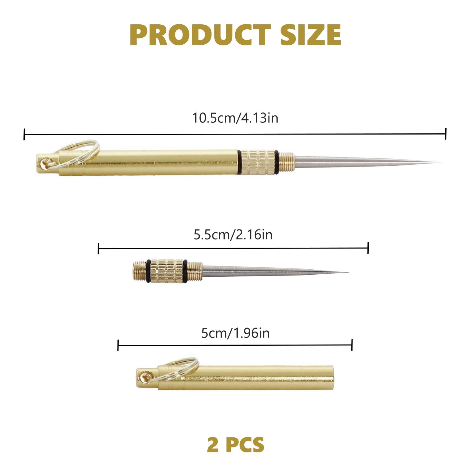 2 Piezas Palillo De Dientes De Titanio Portátil, Palillo de Dientes Portátil, Palillos de Diente Reutilizables para Picnic Camping Viaje