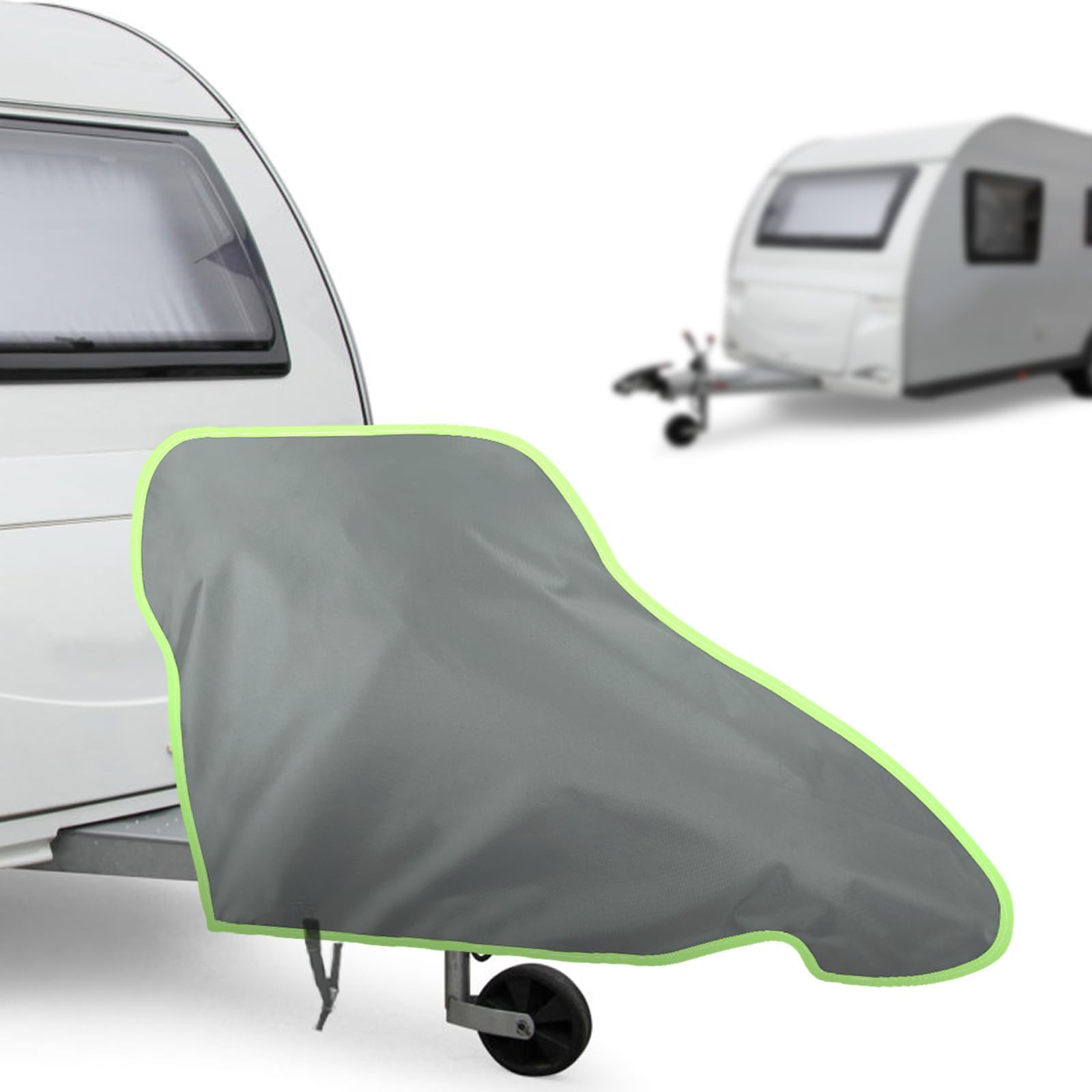 URAQT Traino Coperture per Rimorchi, Copertura Gancio Traino con Finiture Riflettenti, 94*65CM Universale Copertura Roulotte Impermeabile Protezione Solare Antipolvere per Roulotte, Camper, Rimorchi