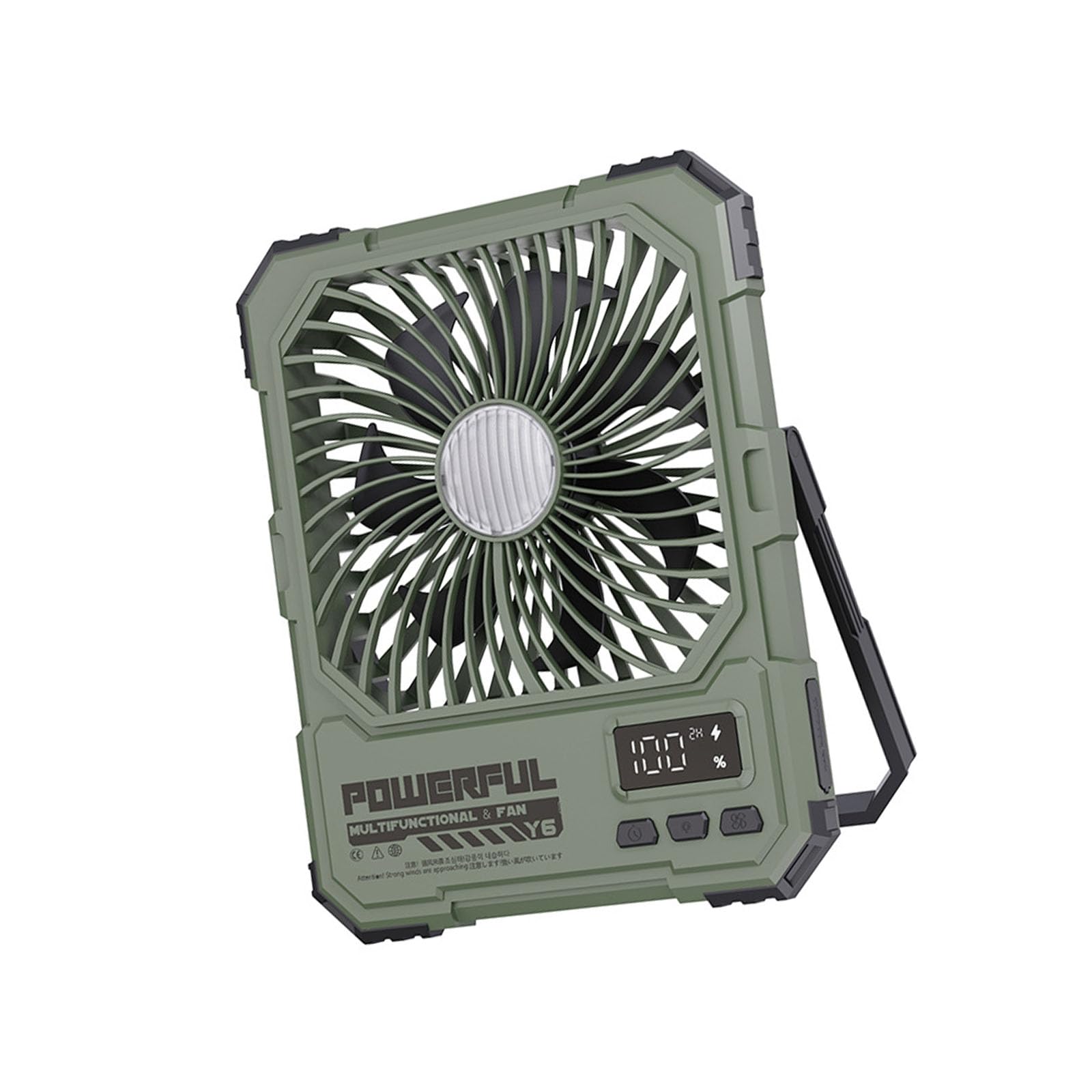 TAZIZI Portable Camping Fan with 20000mAh Battery and Built in LED Light for Outdoor Travel and Home Use Lightweight Portable Fan