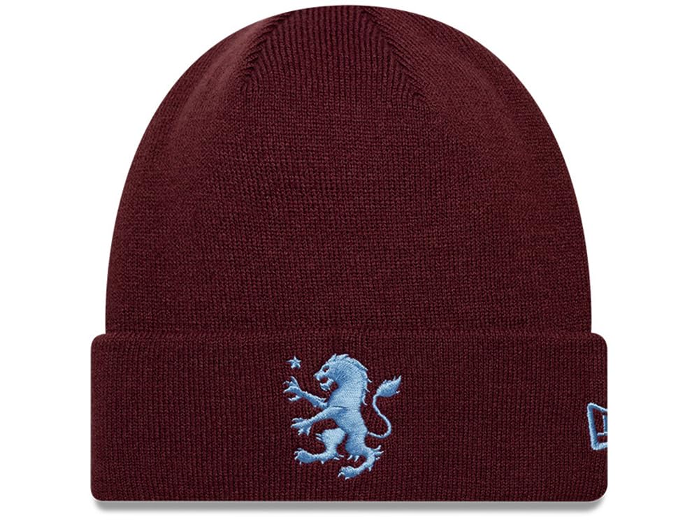New Era Aston Villa Cuff Knit Beanie Hat, Burgundy