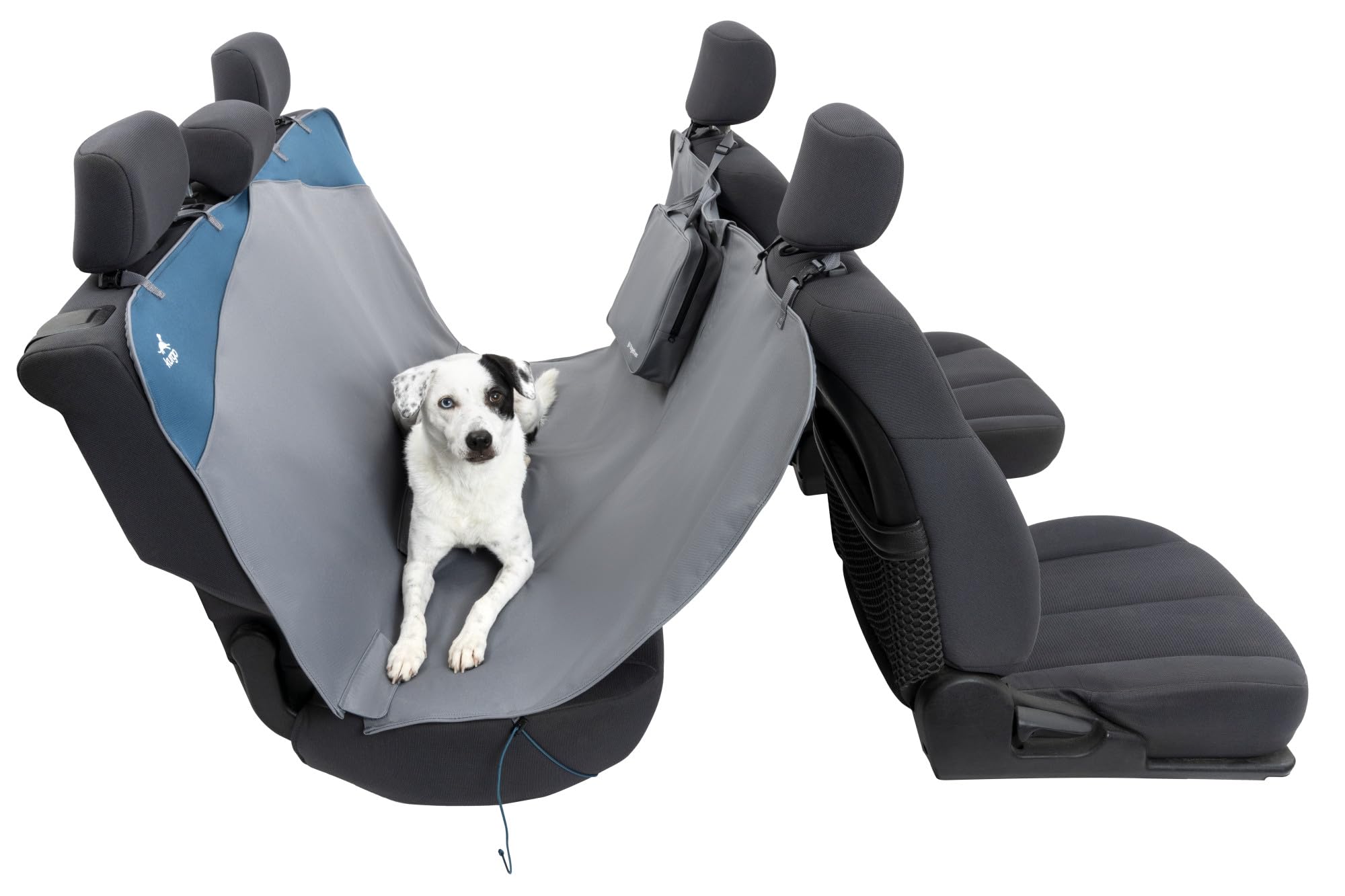 Kurgo Rover - Funda de Asiento de Coche para Perros, Tipo Hamaca, Impermeable, Protector de Asiento para Mascotas, 140 x 142 cm, Gris