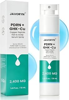 PDRN + GHK-Cu Copper Peptide Hair Growth Serum | Rosemary, Caffeine, Biotin, Saw Palmetto & Tea Tree Oil | Fast-Absorbing, Water-Based Formula for Hair Softness & Shine | 1.69 Fl Oz (Pack of 1)
