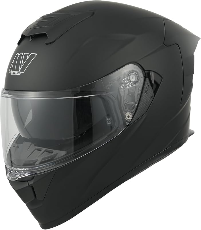 MY Motoros Bukósisak Teljes Arcvédelem Napellenző ECE 22.06 Férfi Női - M(57-58CM), matte black