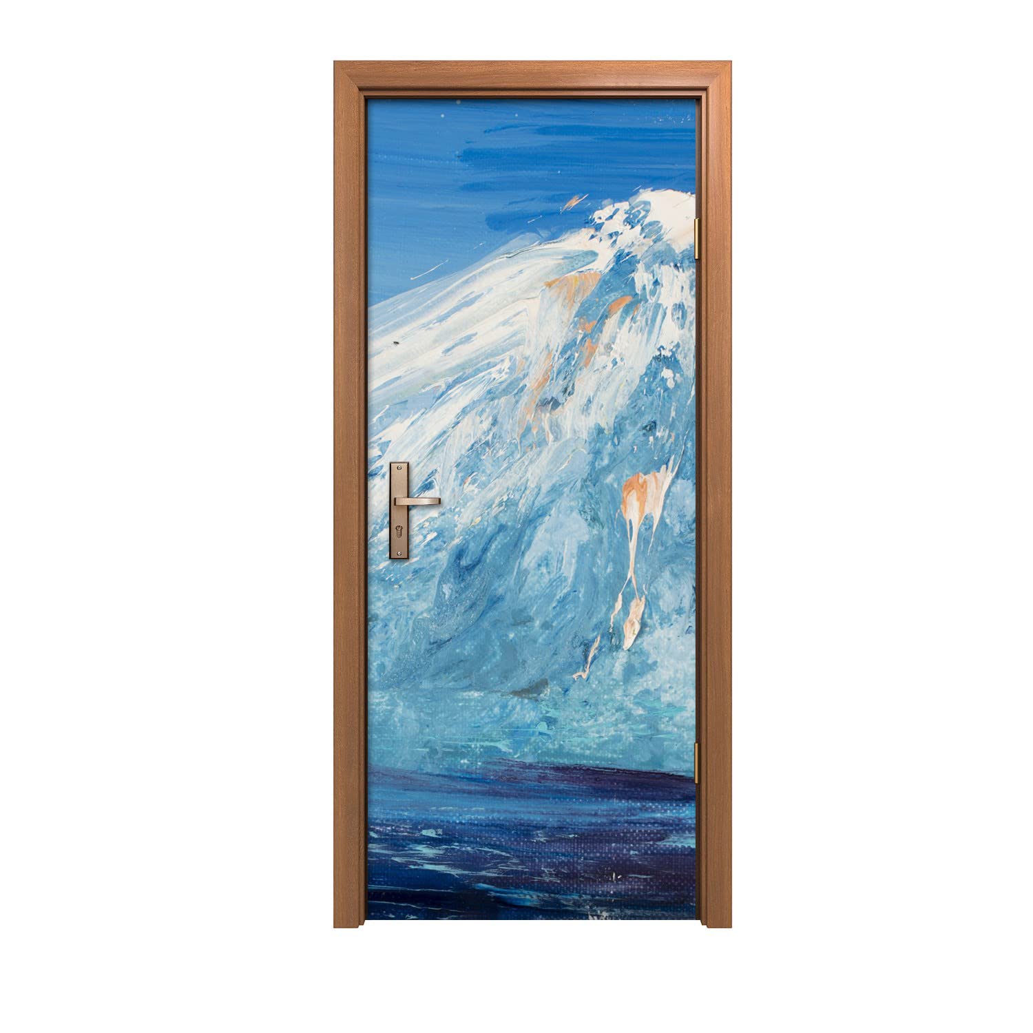Autocollant de porte 90x200cm ciel de montagne Coloray décoration murale trompe l'œil