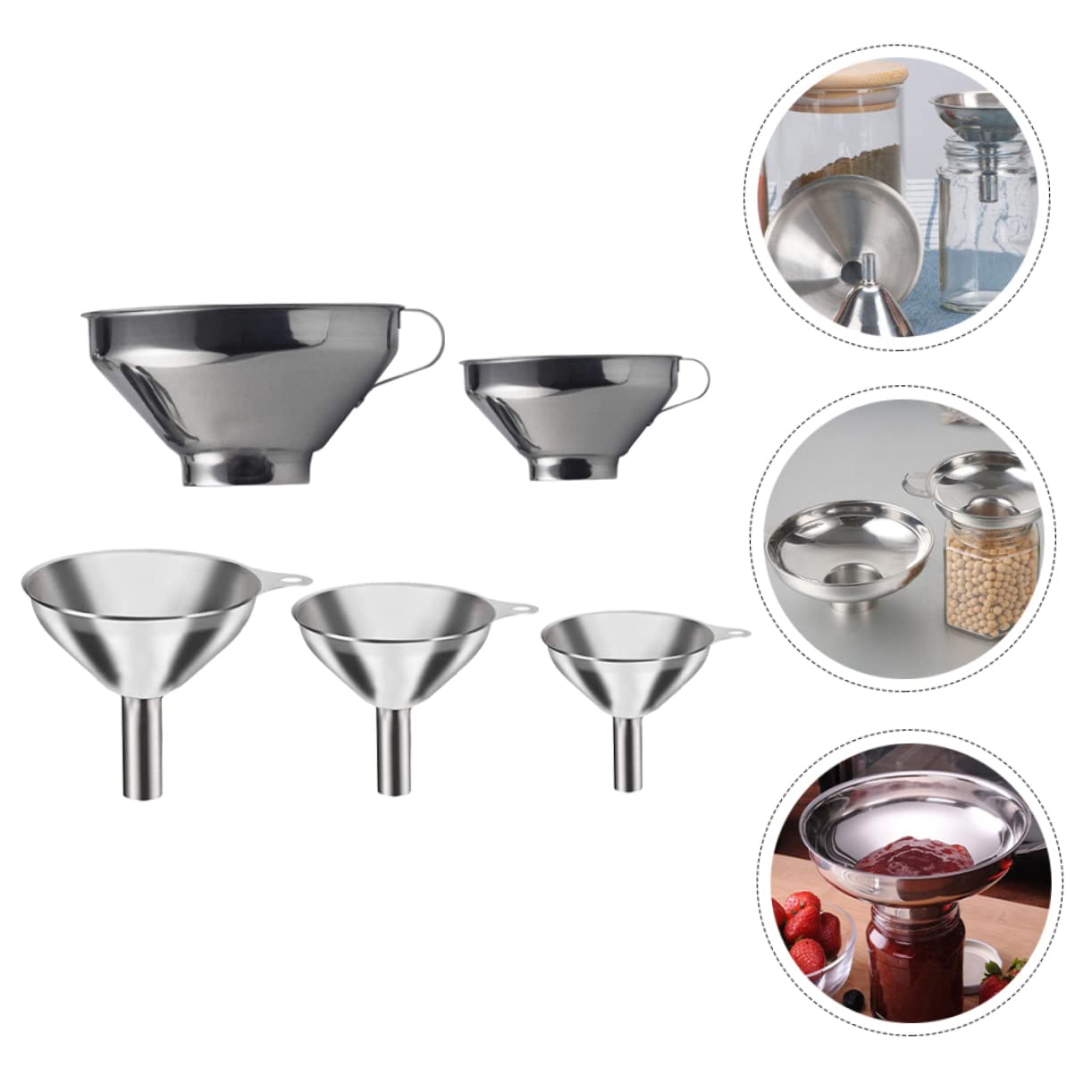 Amosfun 2 Sätze Teiliges Mini Trichter Für Marmelade Öl Und Flüssigkeiten Zum Befüllen Von Gläsern Und Gewürzen Kompakt Und Leicht Zu Reinigen 5 Stücke * 2
