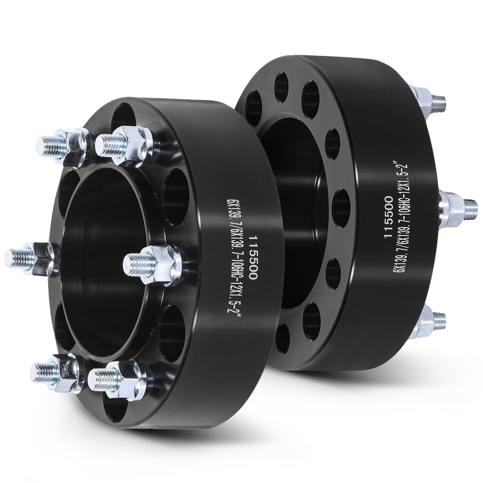 SCITOO 2Pcs 6x5.5 Wheel Spacers 2 inch for Lexus Black Wheel Adapters