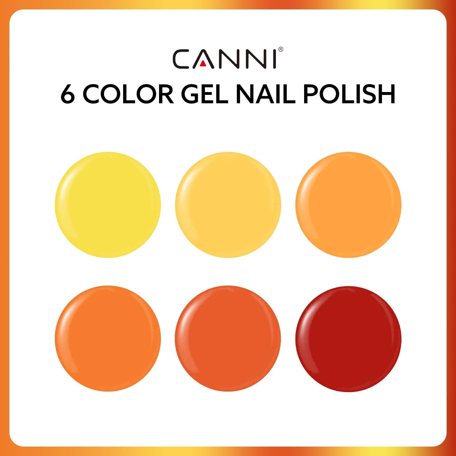 CANNI 9ml Hema-Free Gel Nail Polish Set- 6Pcs from BELLE GAGA® Nail Gel Manicure Kit, Soak Off LED Polish DIY at Home Salon Gifts for Women Girls 2312, 6pcs Set