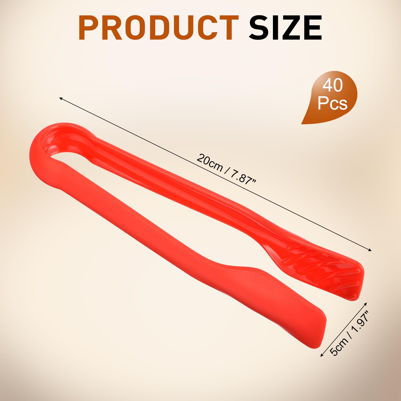 QUARKZMAN 40 Pezzi Pinze Per Tostapane, 8 Pollici Pinze Da Cucina Per Servire Pane Insalda Clip Resistente Al Calore Alimenti Cucinare Cottura BBQ Strumenti Buffet, Rosso