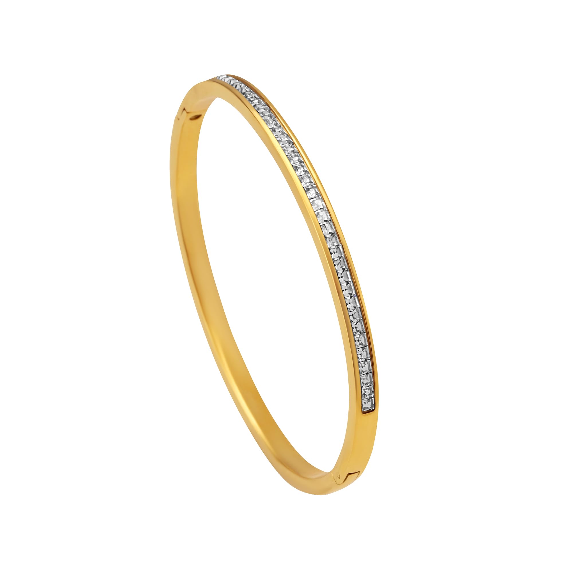 Sparkling Line Bangle Bracelet for Women - Gift for Girls & Women | Waterproof & Anti-Tarnish Bangle Bracelet