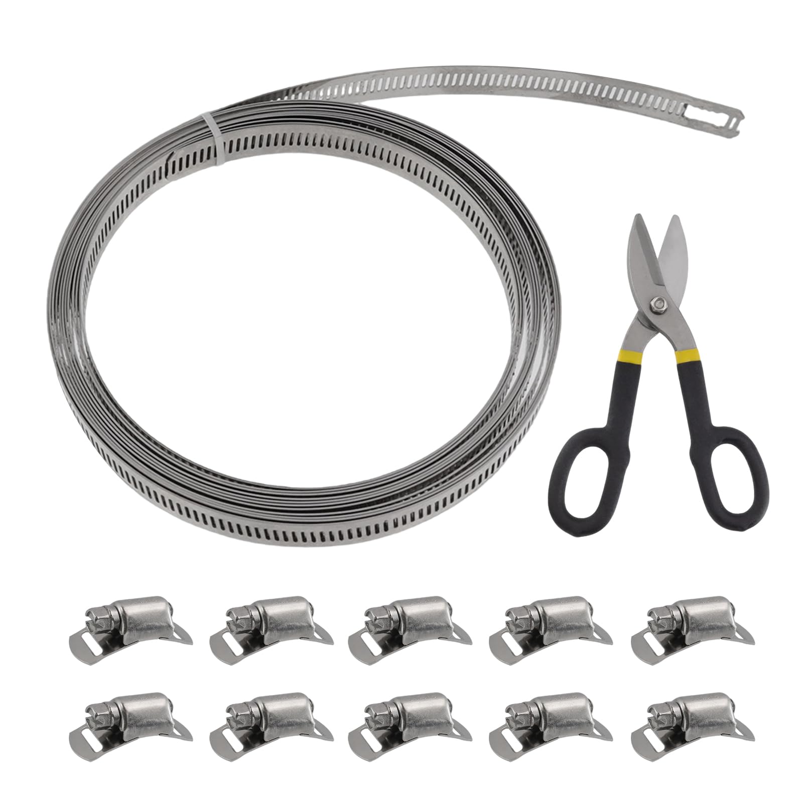 Bitray Sangle de collier de serrage réglable de 5 m avec cutter pour