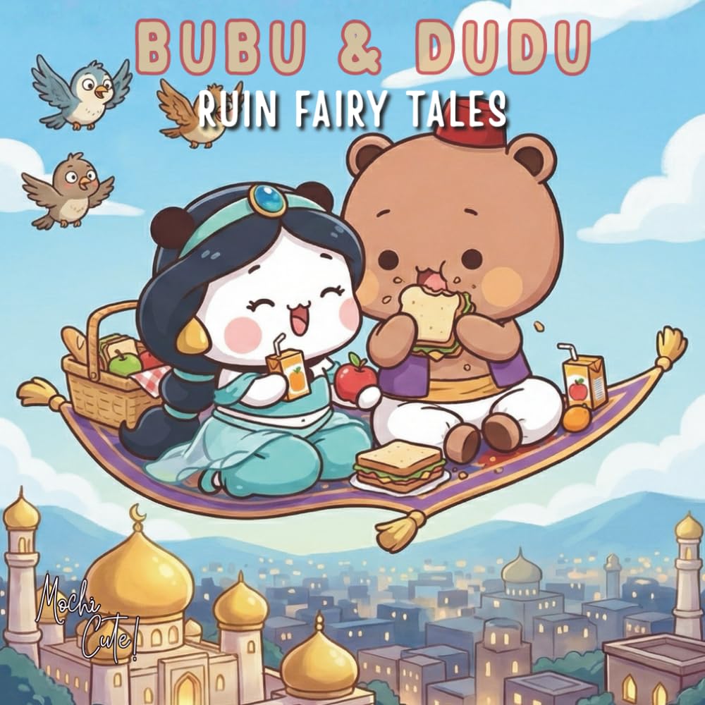 Bubu & Dudu Ruin Fairy Tales: A Funny Kawaii Coloring Book for Kids and Adults: Hilarious Fairy Tale Parodies, Clumsy Bears, and Magical Mishaps