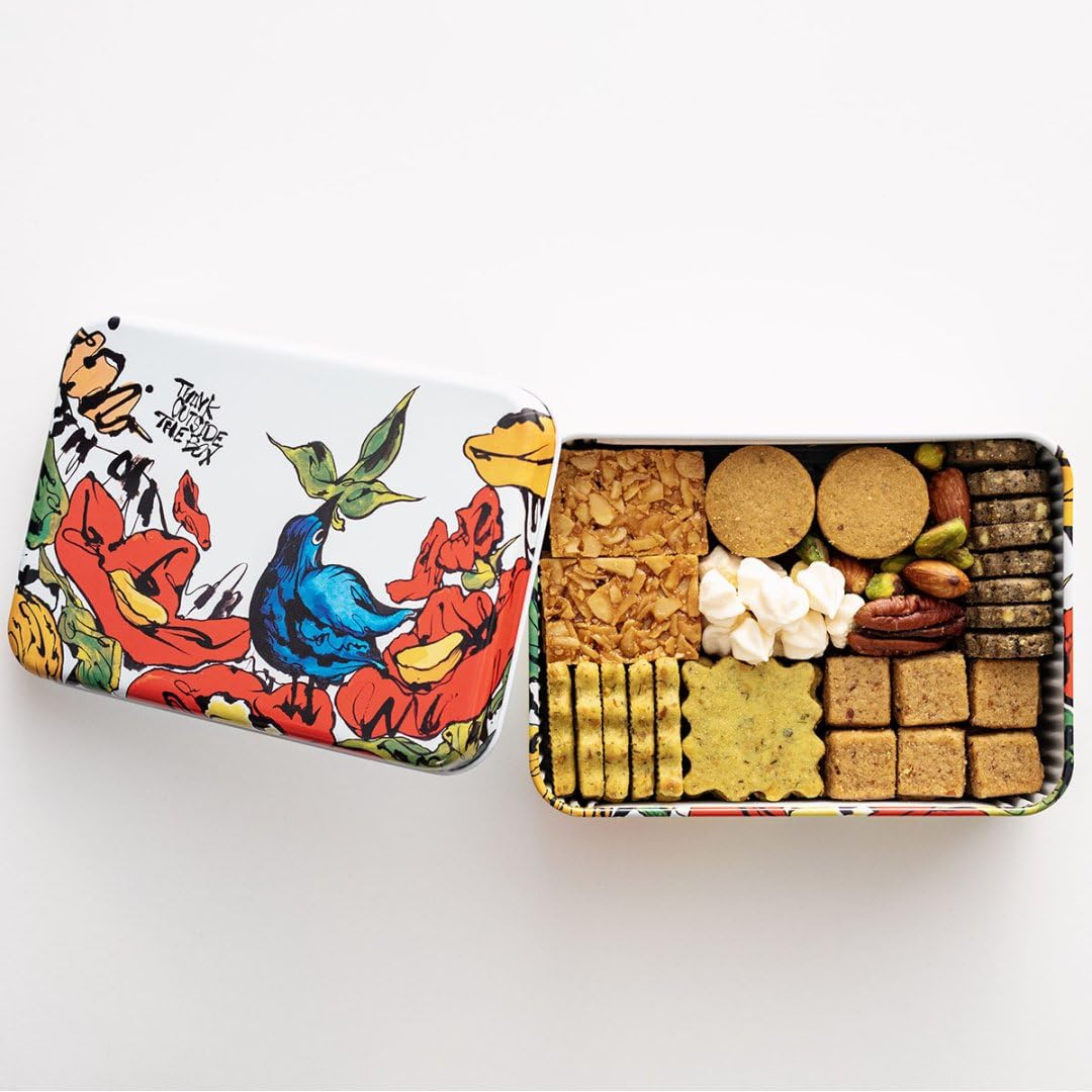 Amazon.co.jp: Groovy Nuts グルーヴィナッツ ナッツクッキー缶 ＜青い