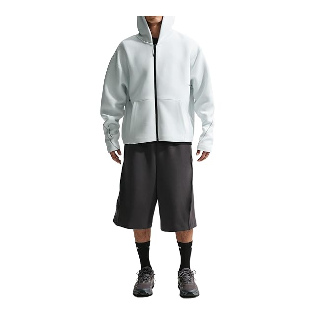 Nike Tech Mens Fleece Full-Zip Hoodie Off White Black