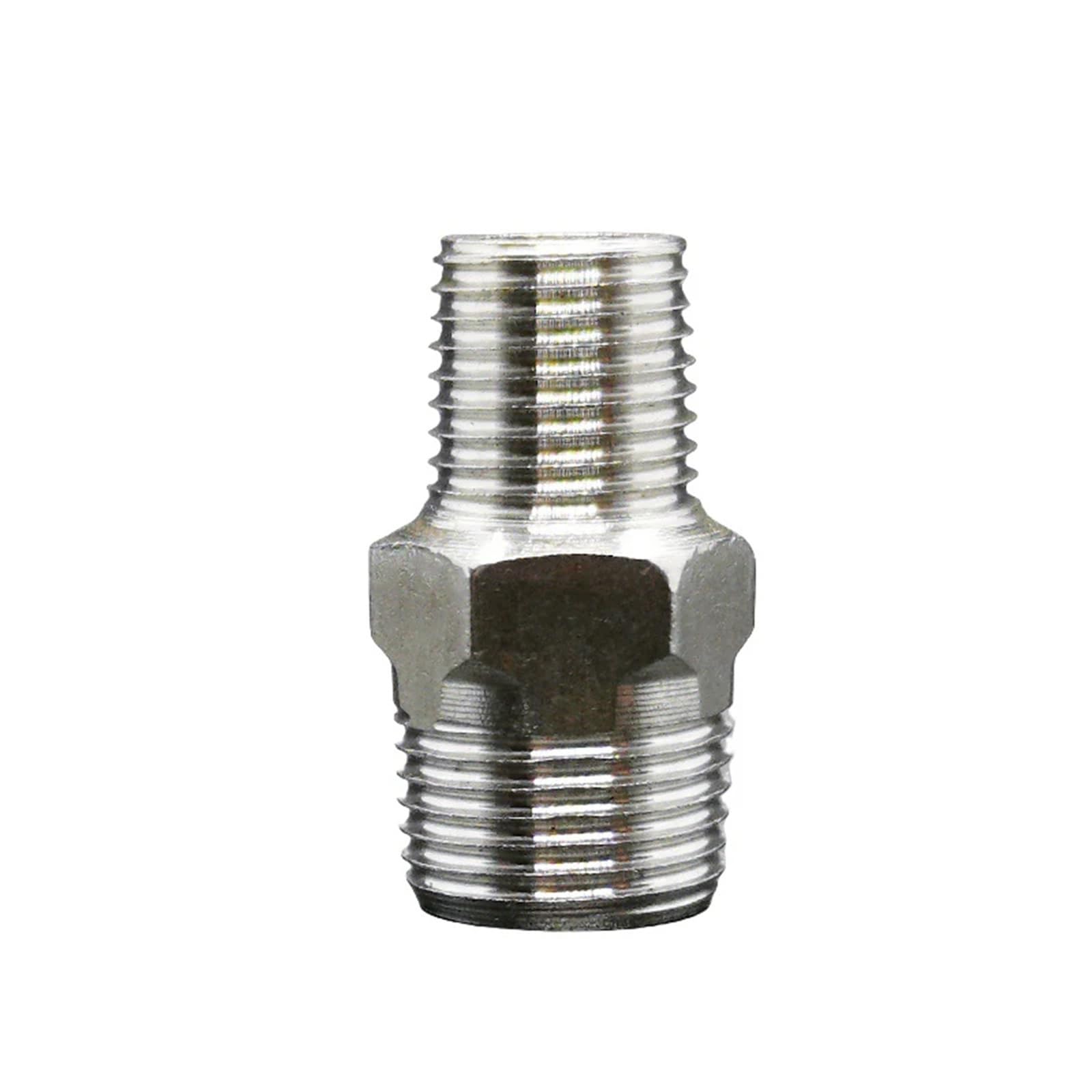 20 stücke Messing/Edelstahl Rohr Hex Nippel Fitting 1/8 1/4 3/8 1/2 BSPT Männlich Gleich Kupplung Reduzierung Kupplung Joint for Wasser Öl Gas(1l8-1l2 Brass)