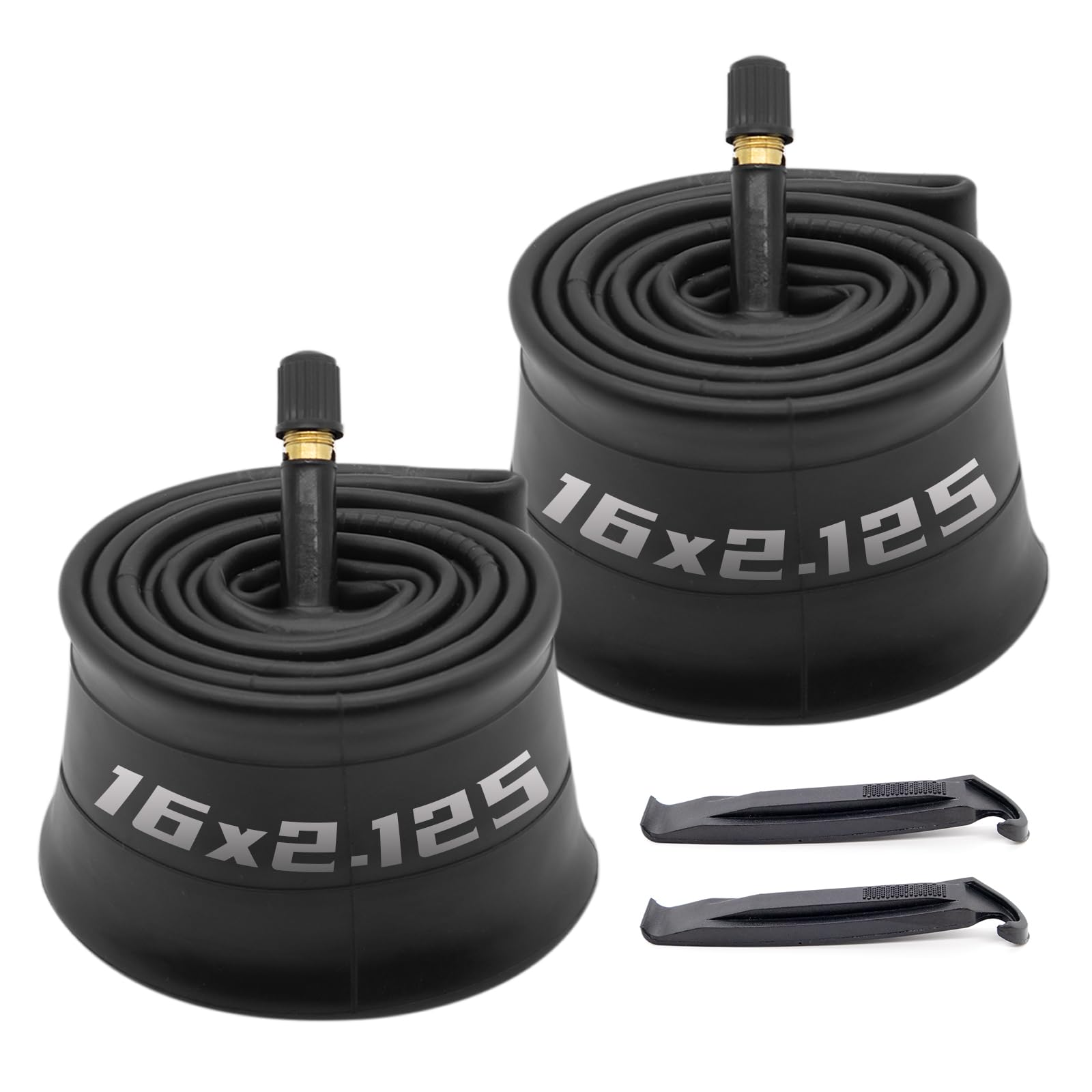 Photo 1 of (2 Pack) 16x2.125/2.40 Bike Tubes 16 inch Off-Road Bicycle Inner Tube