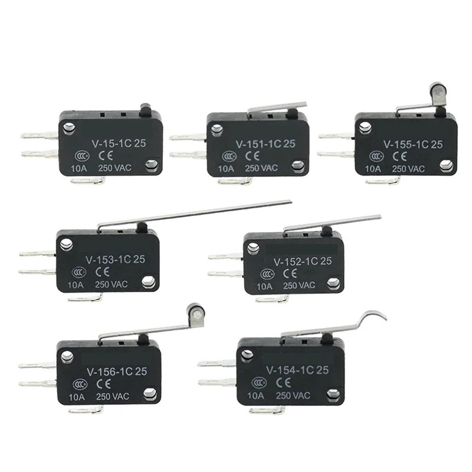 Micro-interrupteur de fin de course V-154-1C25 lot de 10 pièces 10A 250V - 7