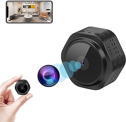 Splemin Spy Hidden Cameras 1080P HD Smallest Wireless Security Cameras Mini Battery WiFi Portable Nanny Cam Night Vision Motion Alerts Little Surveillance Cameras for Indoor/Home