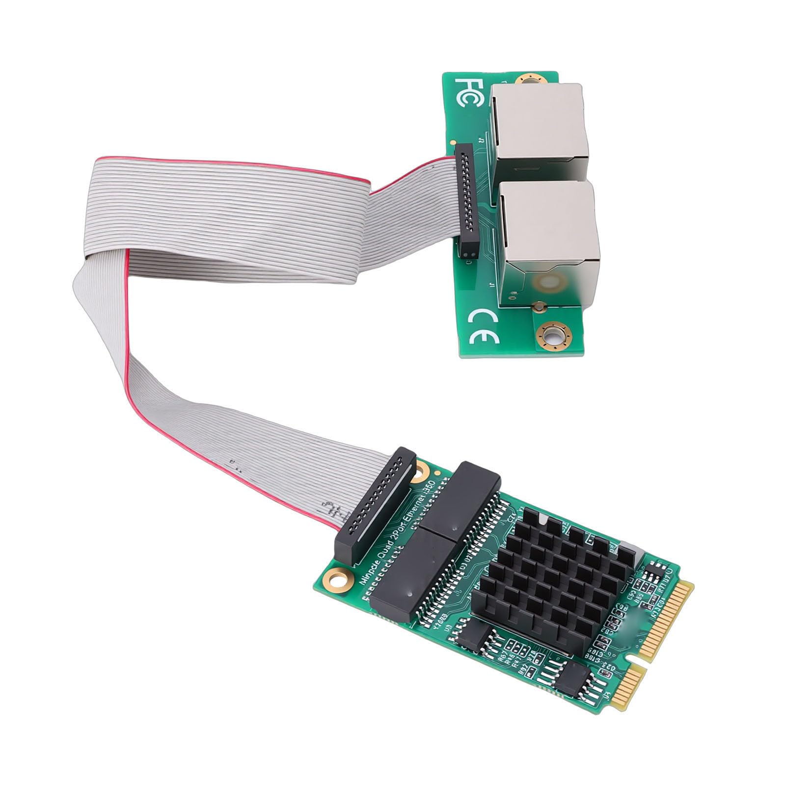 Adattatore RJ45 Mini PCIe Gigabit Ethernet a Doppia Porta per PC Industriale, Controller I350 della Scheda di Rete per Computer Desktop