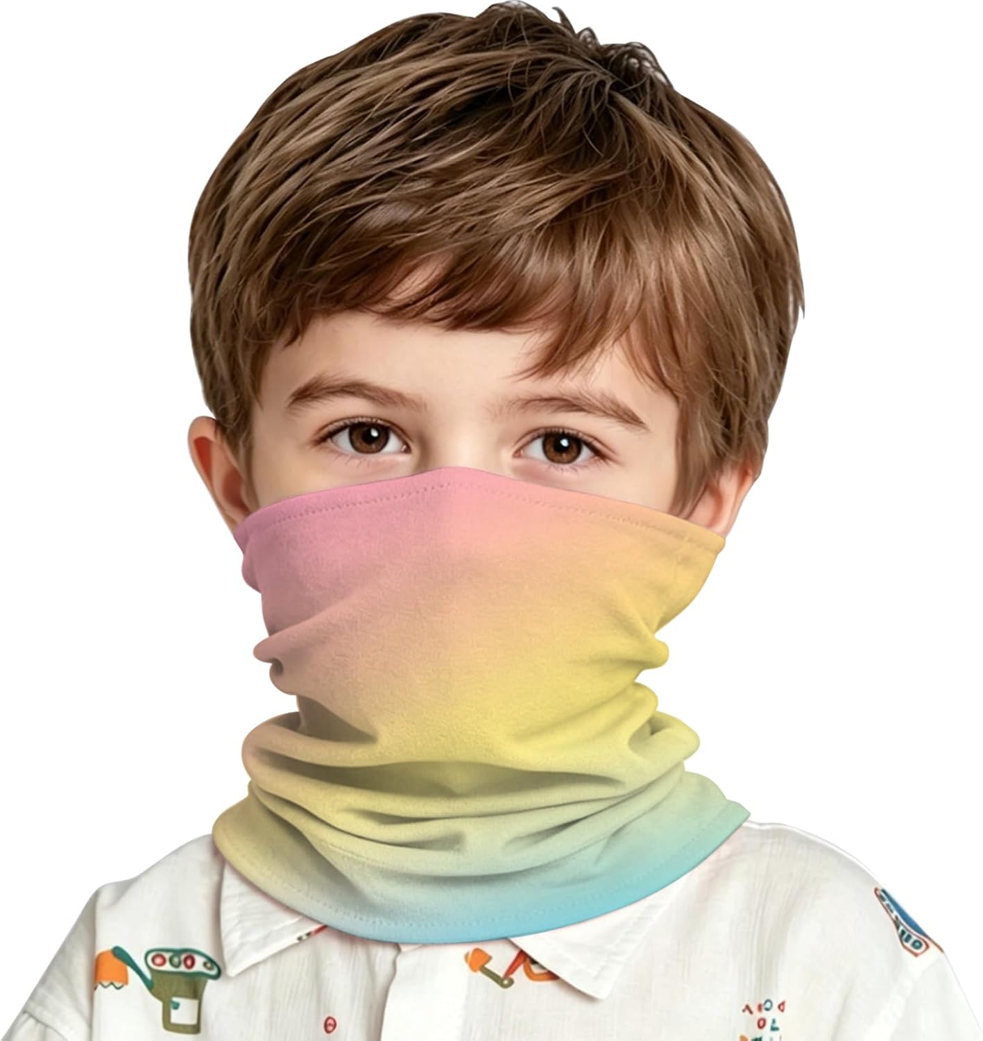 Kids Winter Neck Gaiter Warmer Soft Fleece Windproof Face Cover Mask for Cold Weather Skiing Cycling Girls Boys Cute