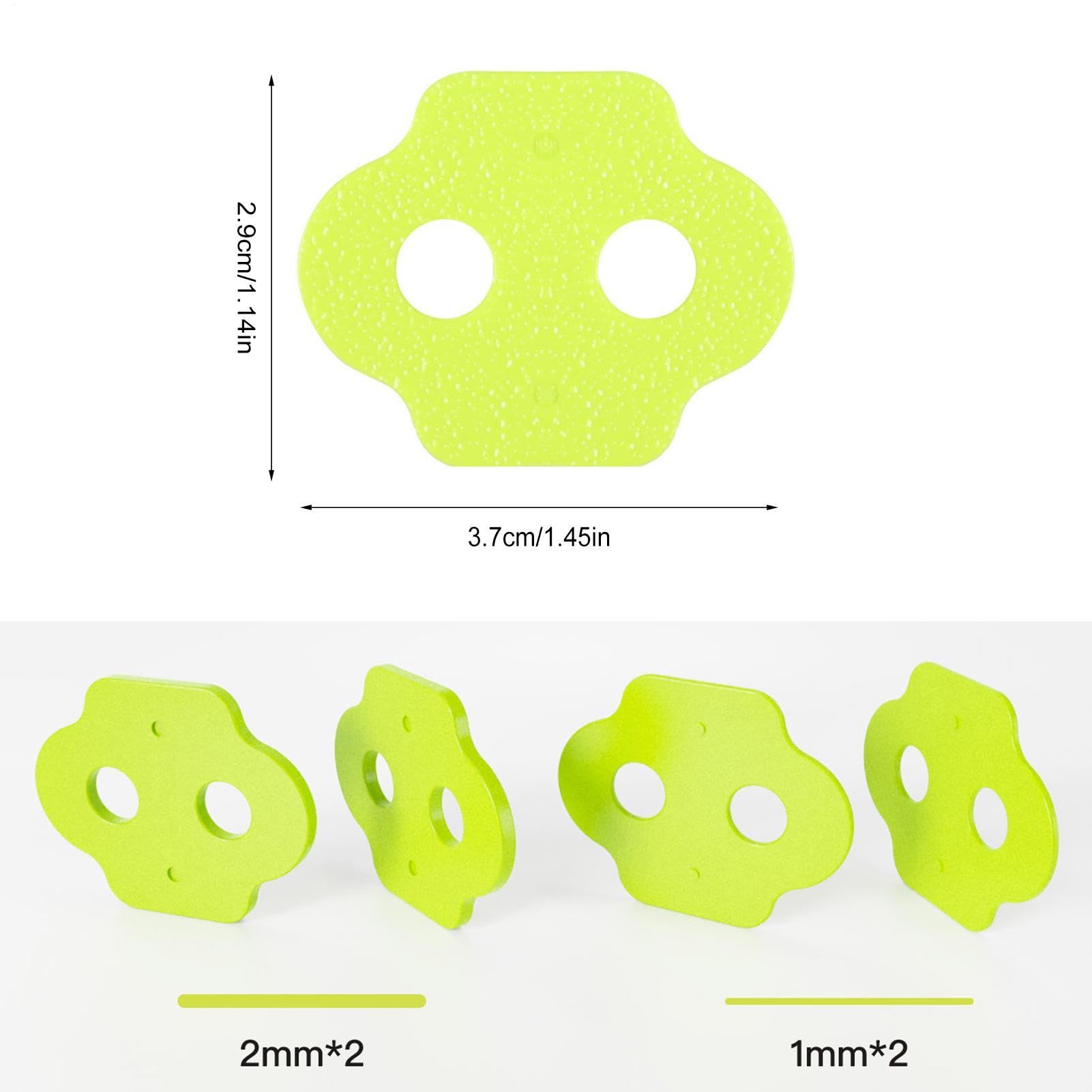 Cycling Cleats - Alignment Stack Adapter do pedałów rowerowych, 1,45 x 1,14 cala, precyzyjna korekcja położenia pedałów, regulacji wysokości i kąta drogi i grawitacji, niezbędne akcesoria montażowe