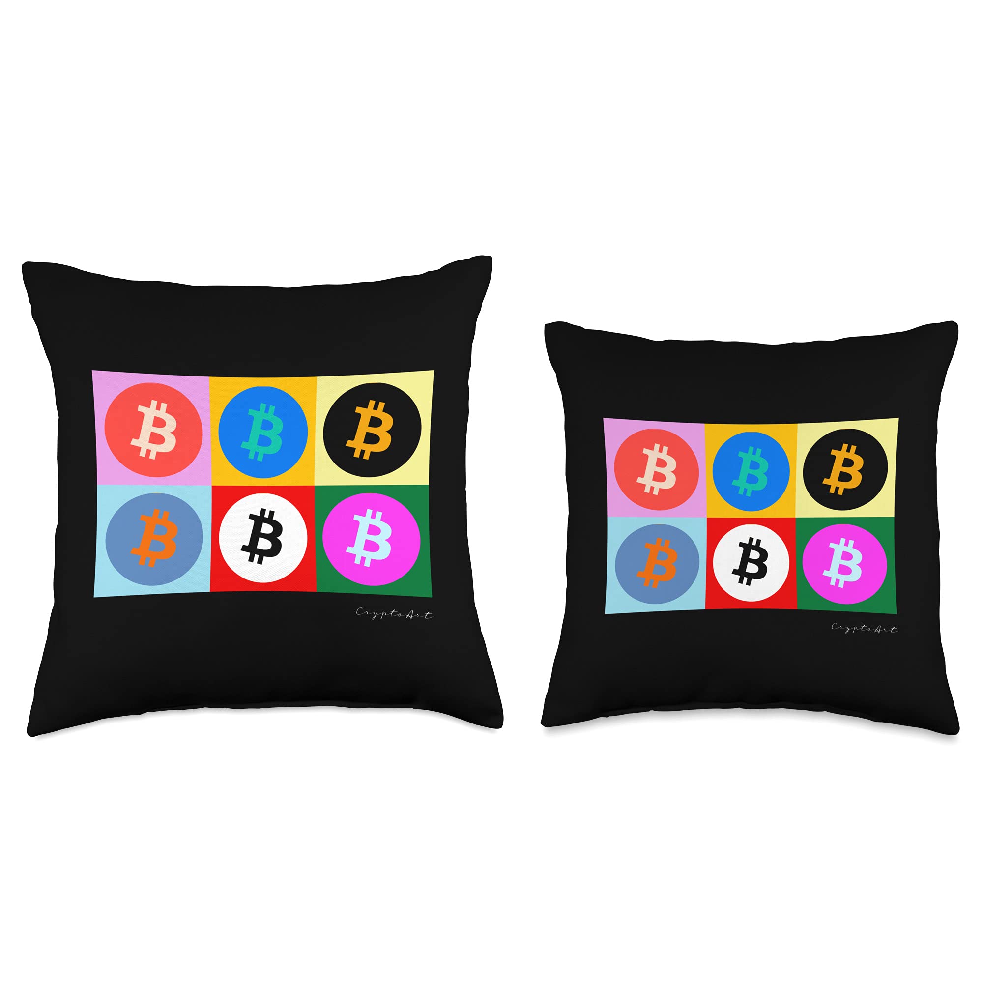 Amazon.com: Blockchain Digital Artwork Crypto Art, Pop Art CryptoArt NFT  Throw Pillow : Home & Kitchen