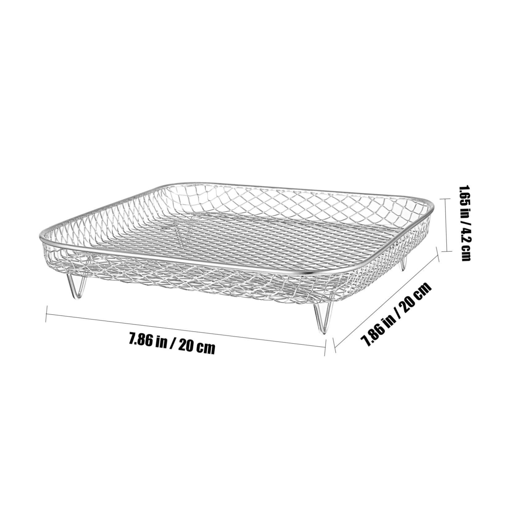 Rejillas Apilables de Acero Inoxidable 3 Piezas, Diseño Multicapa sin Rebabas para Freidora de Aire Ideales para Cocina en Casa y Restaurantes