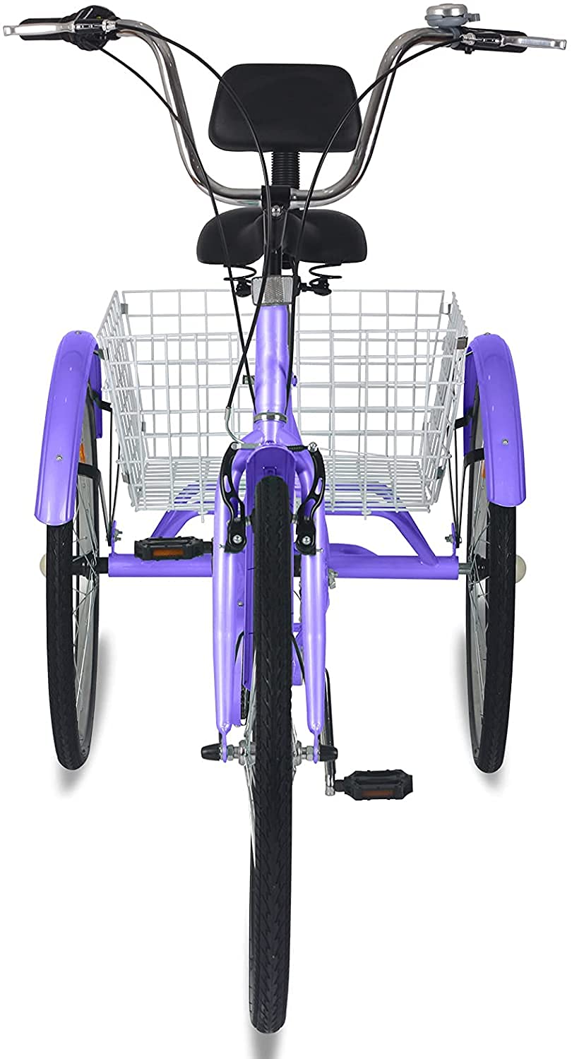 Adult Tricycles, 3 Wheel Bikes for Adults 24 inch /26 inch 7 Speed
