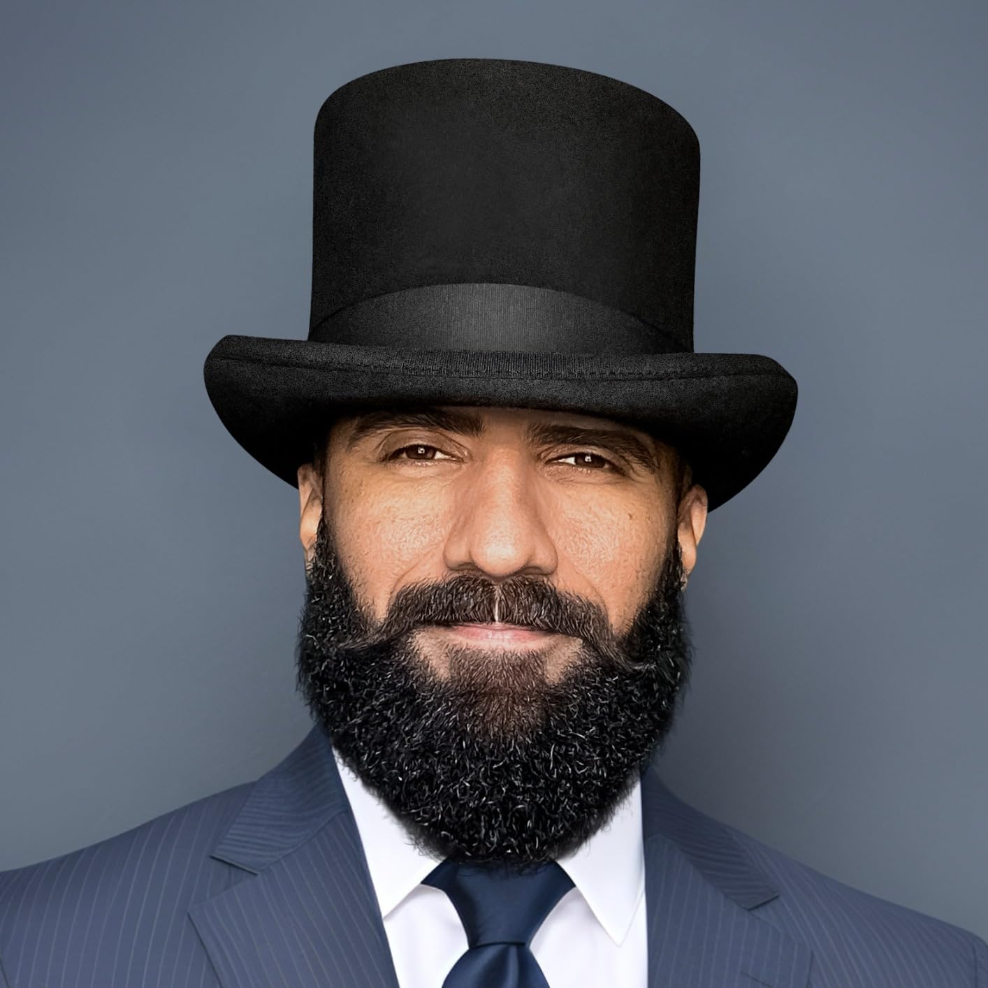 GEMVIE Men 100% Wool Top Hat Mad Hatter Satin Lined Low Top Hats (feather not included)
Size: Small main image 1