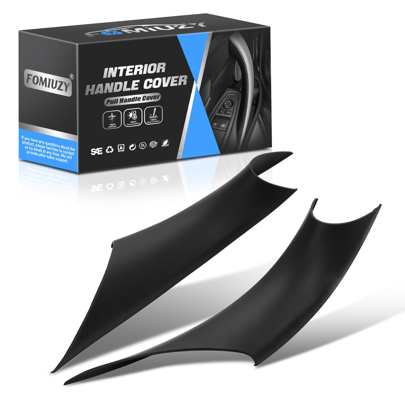 WEILEITEInterior Door Pull Sticky Handle Cover Accessories Fit for BMW 3 4 Series 318,320,328,330,335,M3 F30/F31/F34/F80 2012-2018 418,420,428,430,435,440,M4 F32/F33/F36/F82/F83 2013-2019(Black)