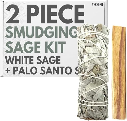 Yerbero - 1 palo de salvia blanca prémium de 4 pulgadas Salvia blanca de California Salvia 1 atado a mano para bendición espiritual en el hogar,