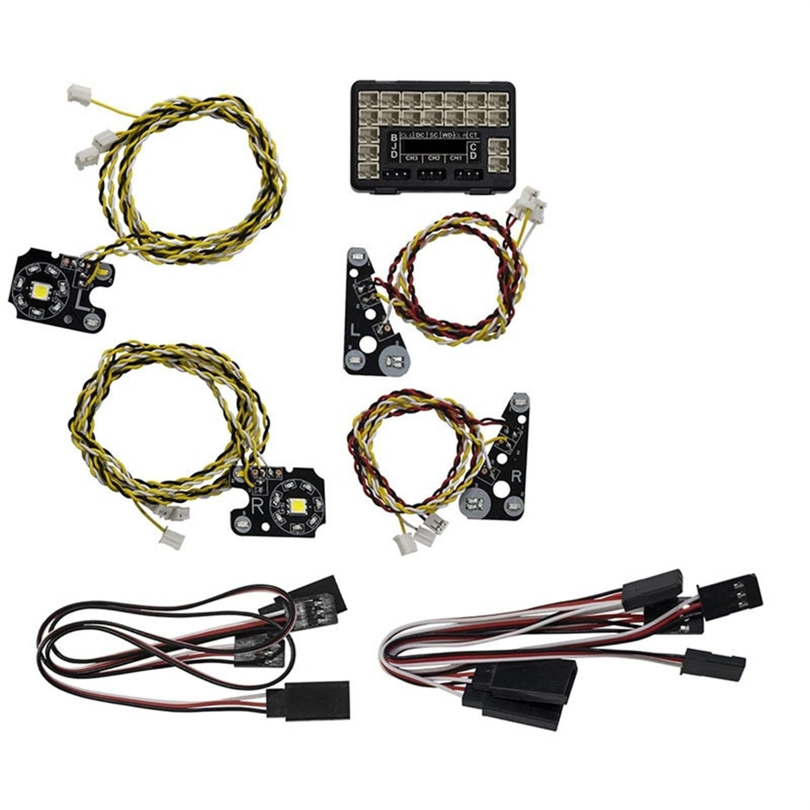 Luci a Modello RC Compatibile con per traxxas TRX-4 per Defender 1/10 RC Crawler Auto Luci Posteriori Anteriori IC Lampada Gruppo Kit Sistema di Illuminazione Luce Anteriore