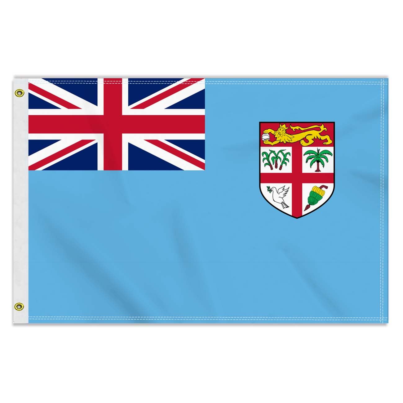 2×3 FT Fiji Flag, Medium 60×90 CM 150D Fijian Outdoor Banner,Decor Garden With Brass Gromment
