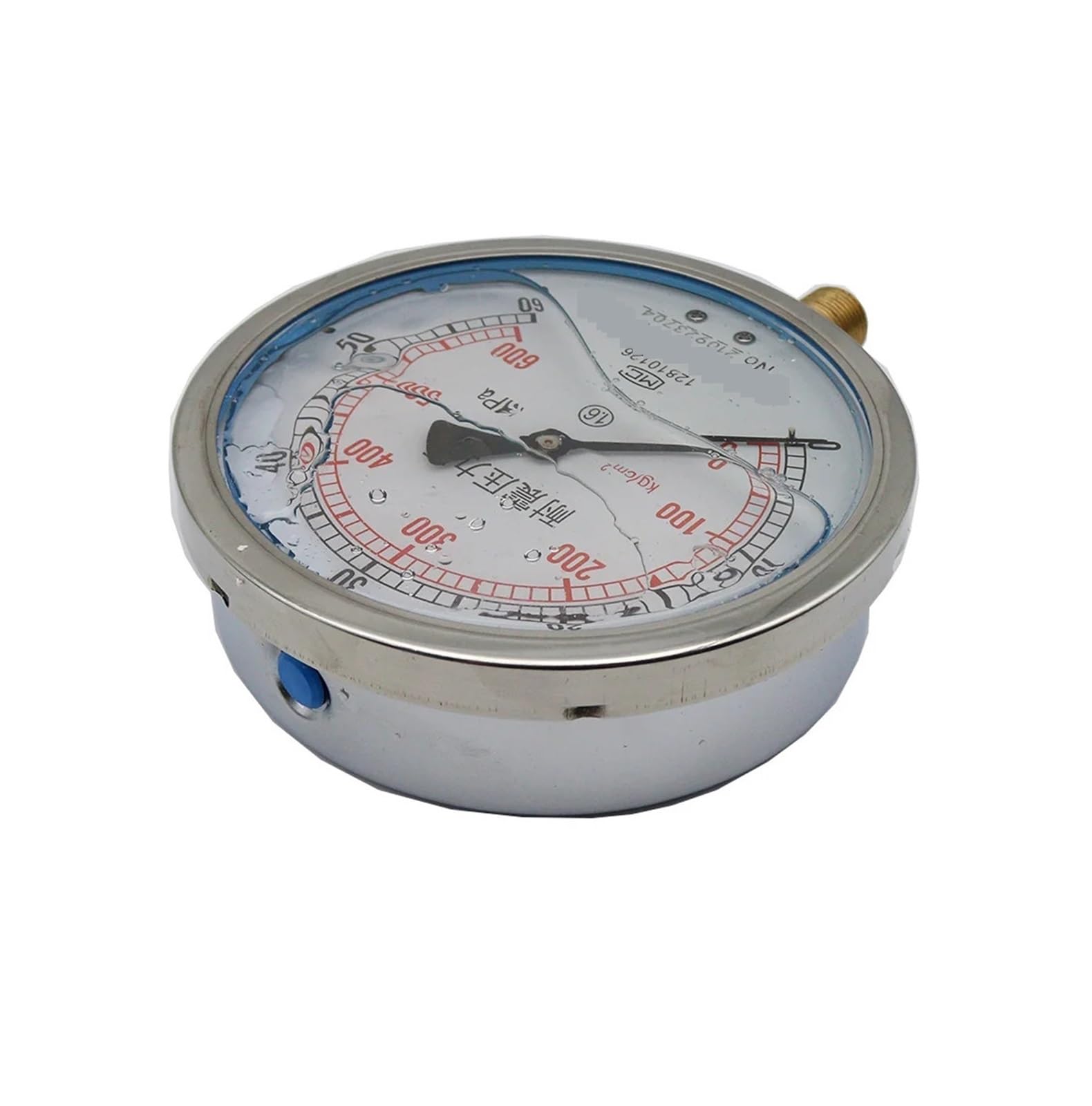 Manómetro, Manómetro YN150 a prueba de golpes 0-1MPa instrumento lleno de aceite Esfera Grande manómetro de bomba hidráulica rosca Radial M20 * 1,5(0-10Bar)